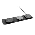 Branded Swiss Peak RCS rplastic 3-in-1 wireless 15W travel charger