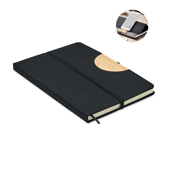 A5 RPET notebook 80 lined with Bamboo Detail