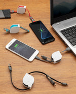 Branded 3-in-1 retractable cable
