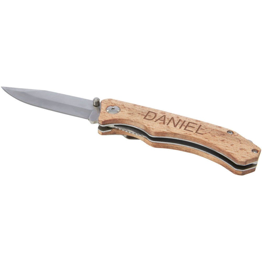 Branded Dave pocket knife with belt clip