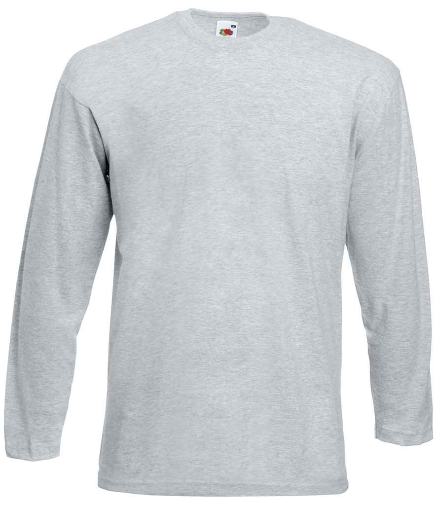 Fruit of the Loom Long Sleeve Value T-Shirt Heather Grey