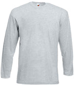 Fruit of the Loom Long Sleeve Value T-Shirt Heather Grey