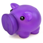 Plastic Piggy Bank With Darkened Rubber Nose
