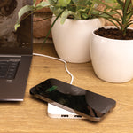 Branded RCS recycled plastic 10W Wireless charger with USB Ports