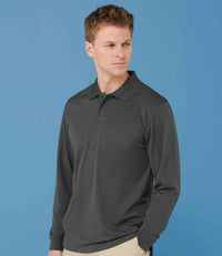Henbury Unisex Long Sleeve Coolplus® Piqué Polo Shirt