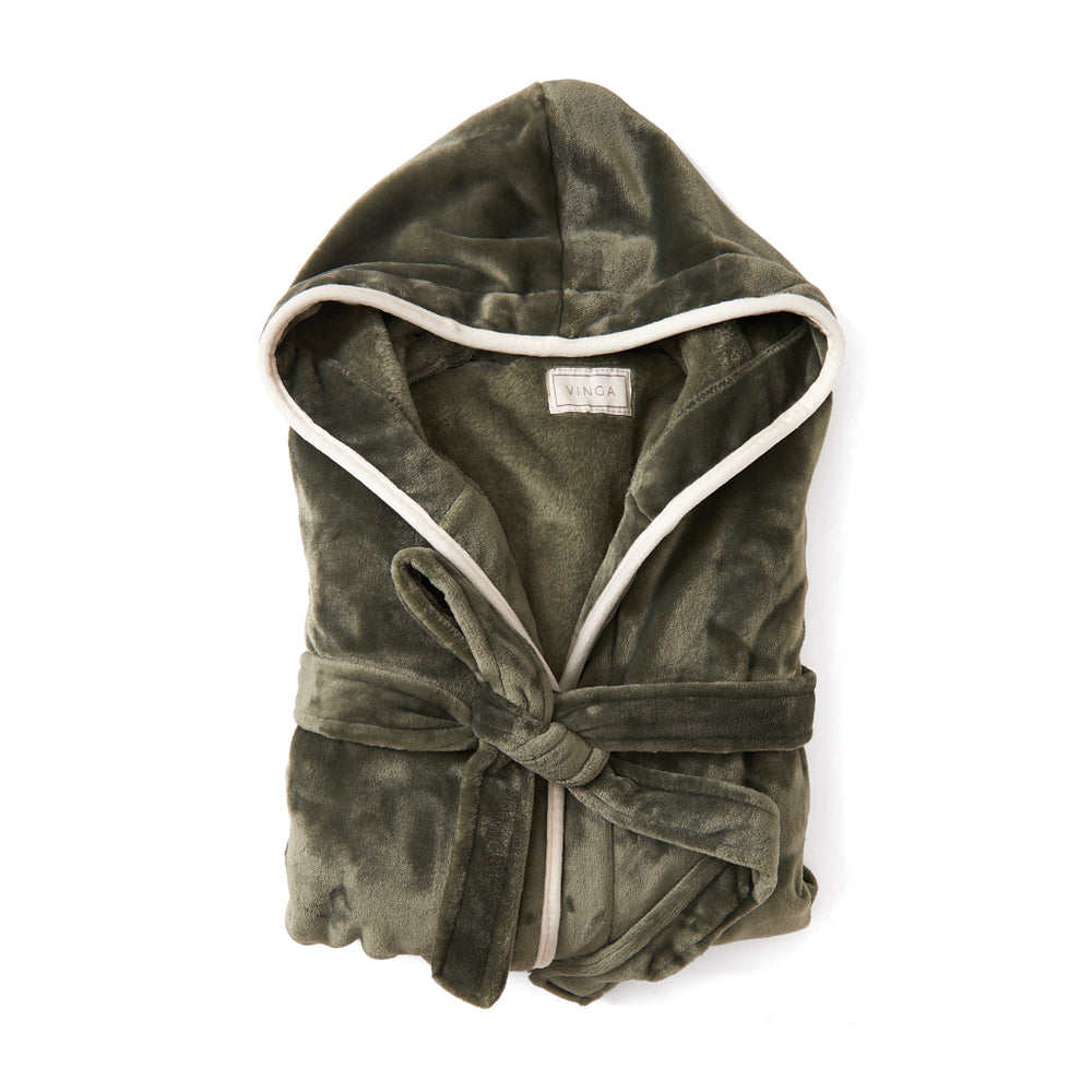 Branded VINGA Louis luxury plush GRS RPET robe size S-M