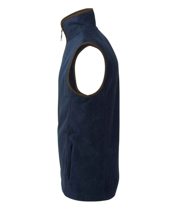 Premier Artisan Fleece Gilet Navy/Brown
