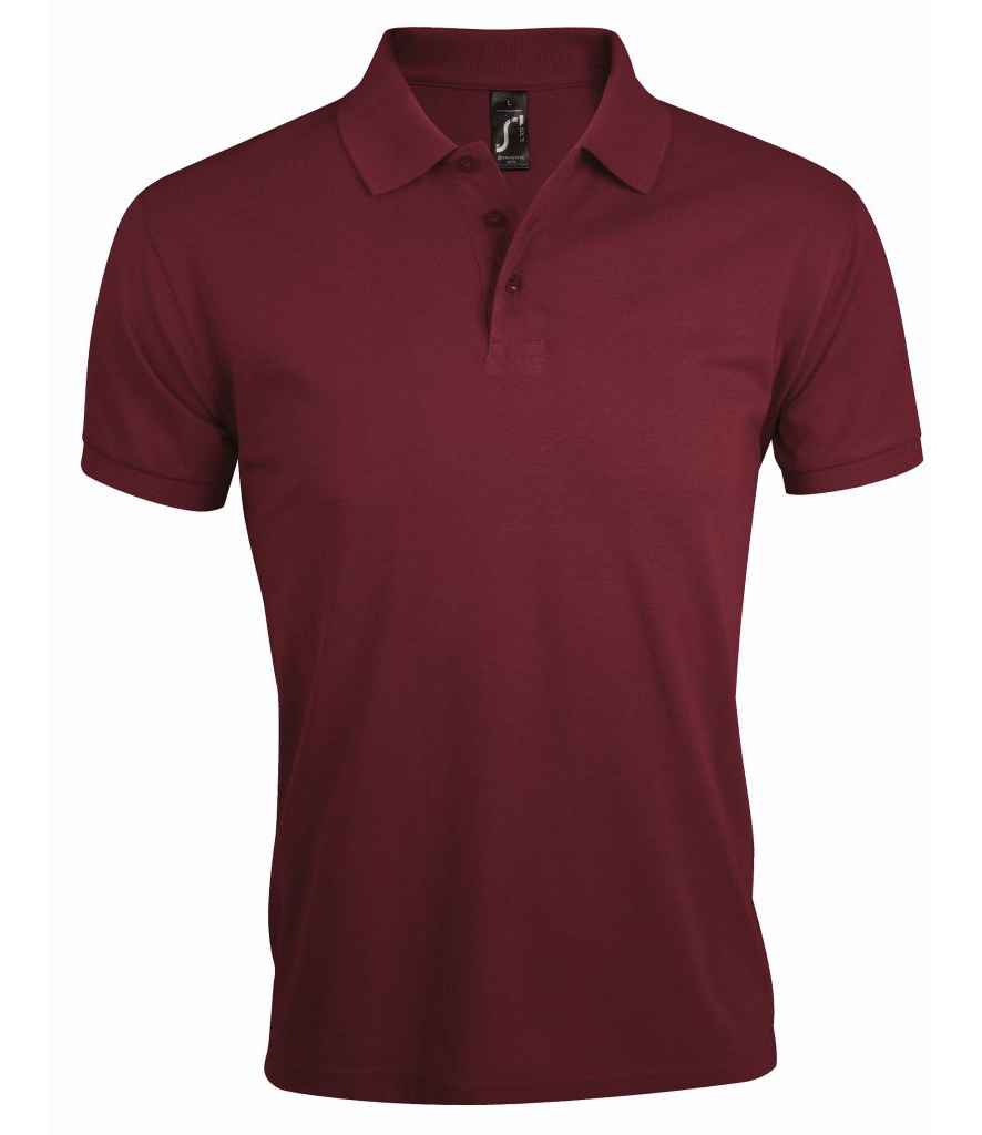 SOL'S Prime Poly/Cotton Piqué Polo Shirt Burgundy