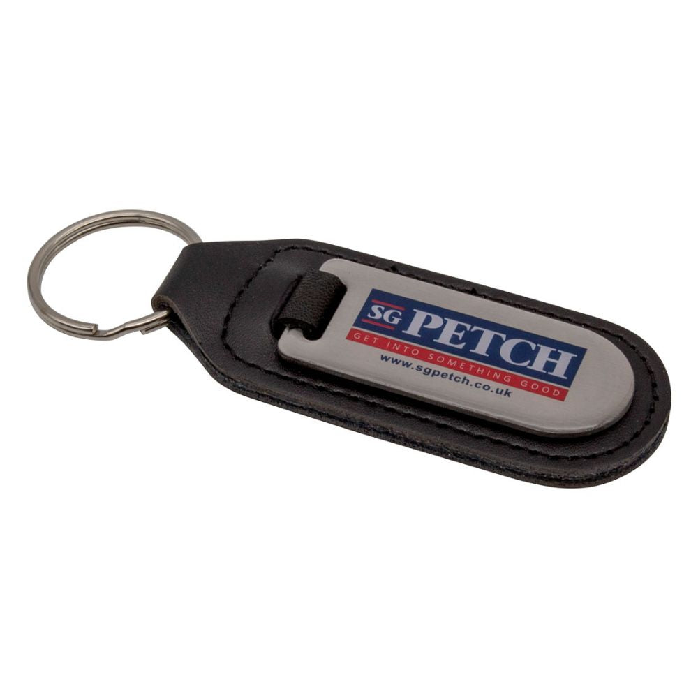 Leather Effect Keyring (Full Colour Print)