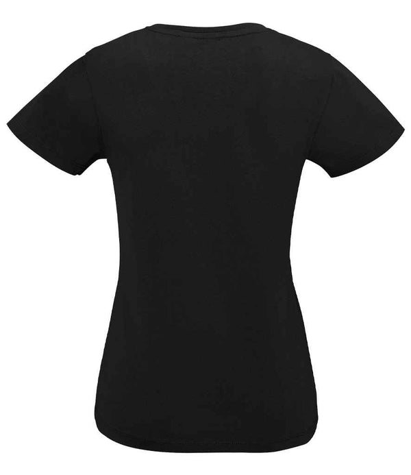 SOL'S Ladies Imperial V Neck T-Shirt Deep Black
