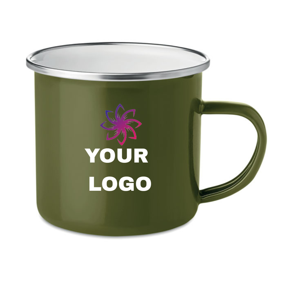 Branded Metal mug with enamel layer 350ml