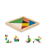 Branded Tangram puzzle in wood