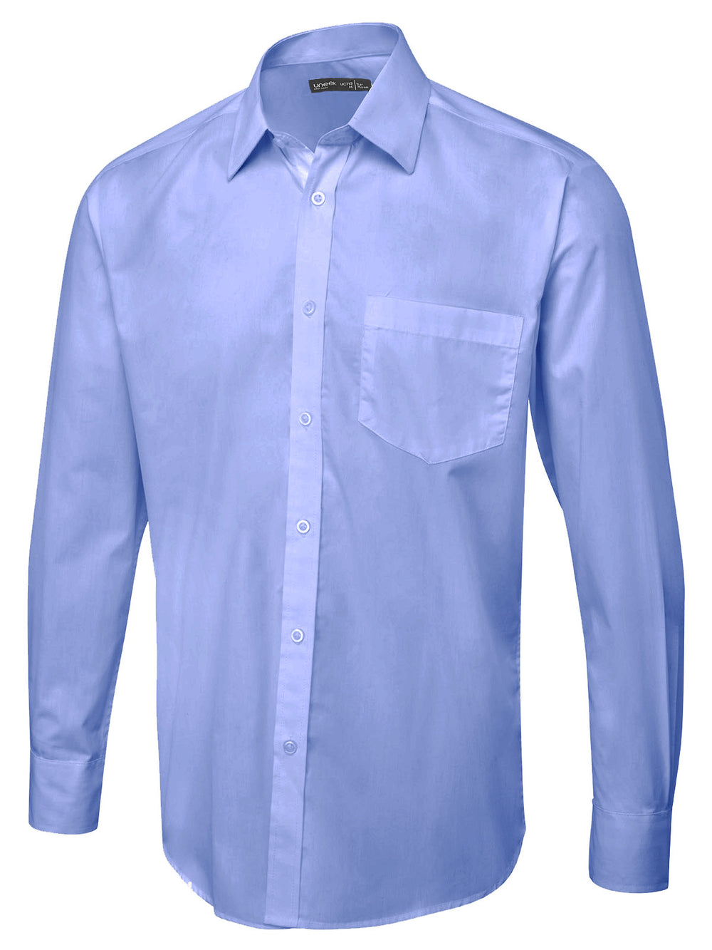 Branded Men's Long Sleeve Poplin Shirt