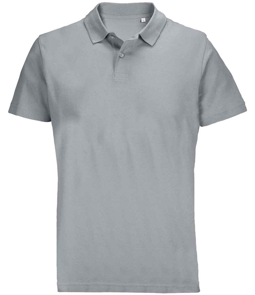 SOL'S Unisex Pulse Twin Piqué Polo Shirt Pure Grey