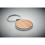 Round key ring metal bamboo