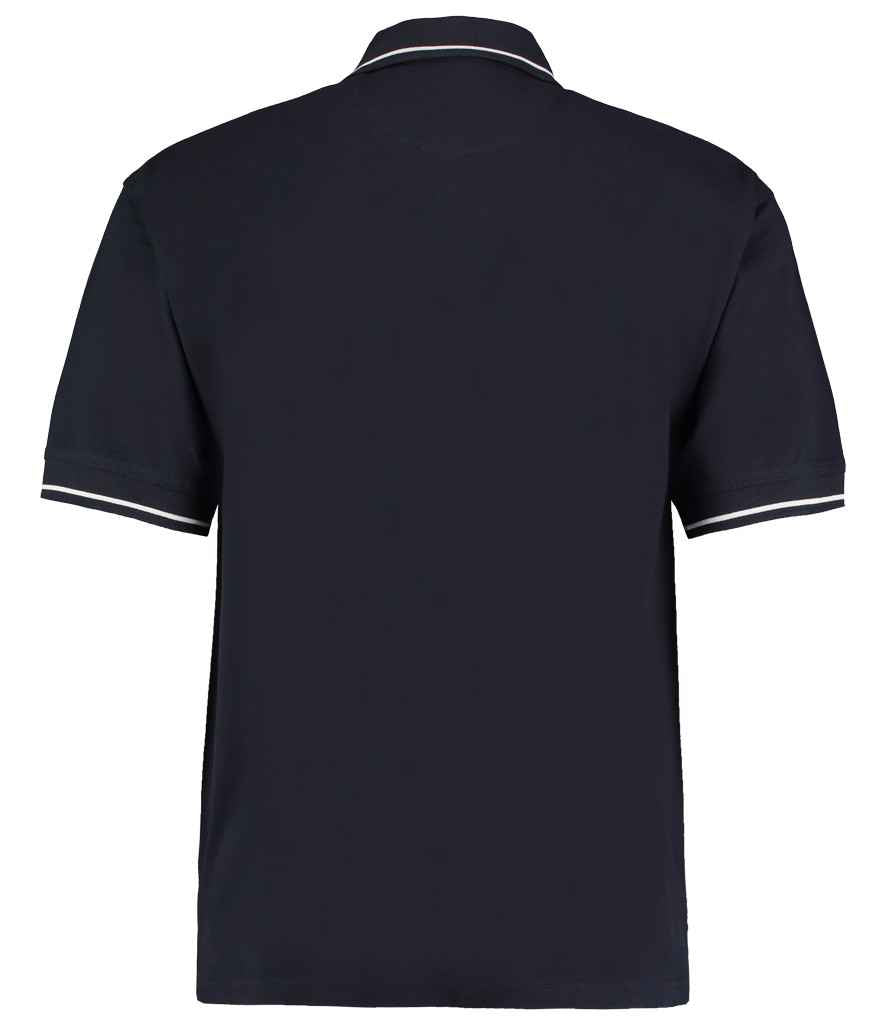 Kustom Kit St Mellion Tipped Cotton Piqué Polo Shirt Navy/White