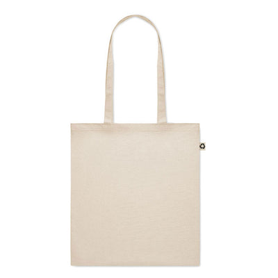 Recycled cotton shopping bag with long handles