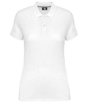 WK Designed to Work Ladies Anti-Bacterial Piqué Polo Shirt White