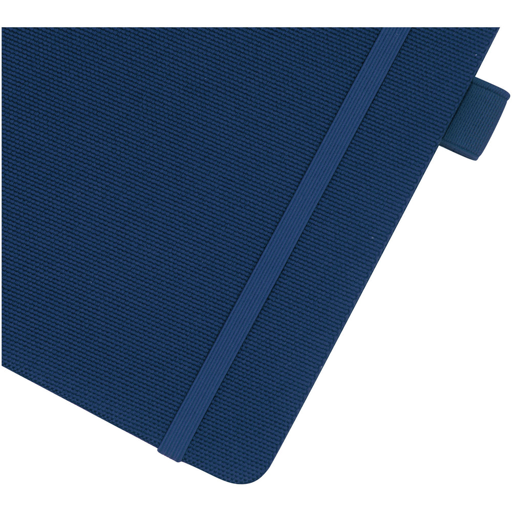 Branded Honua A5 recycled paper notebook with recycled PET cover