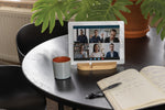 Branded Bamboo tablet and phone holder