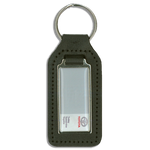 Branded Long Square Shaped Keyfob with Domed Medallion