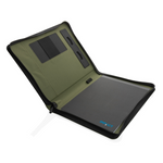 Branded Impact Aware™ deluxe 300D tech portfolio with zipper