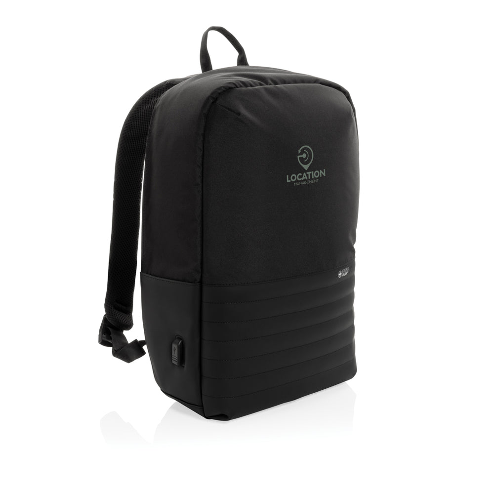 Branded Swiss Peak AWARE™ RFID anti-theft 15'' laptop backpack