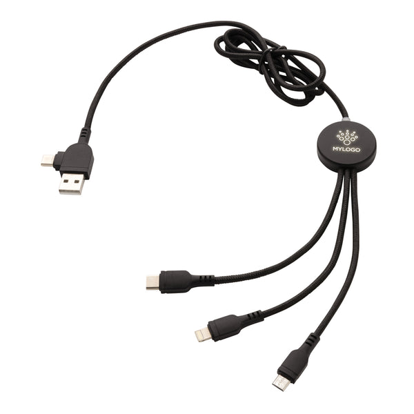 Branded Light up logo 6-in-1 cable