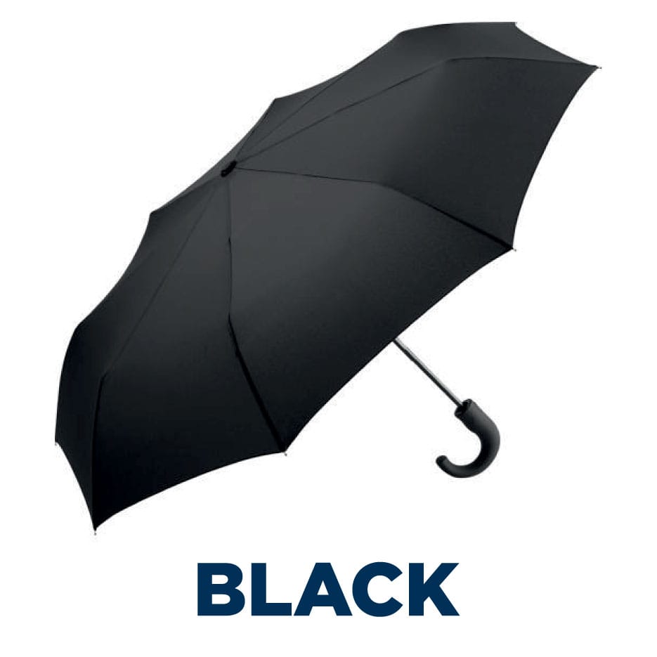 Urban Curve Automatic Mini Umbrella with Rubber Coated Crook Handle - 980mm