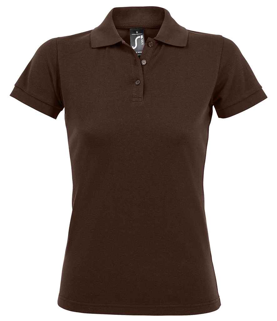 SOL'S Ladies Prime Poly/Cotton Piqué Polo Shirt Chocolate