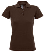 SOL'S Ladies Prime Poly/Cotton Piqué Polo Shirt Chocolate