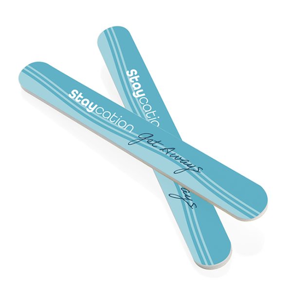 White Foam Backed Emery Board/Nail File (18cm)