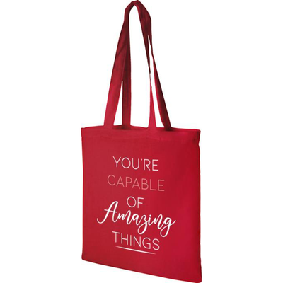 5oz Coloured Cotton Tote Bag - Red