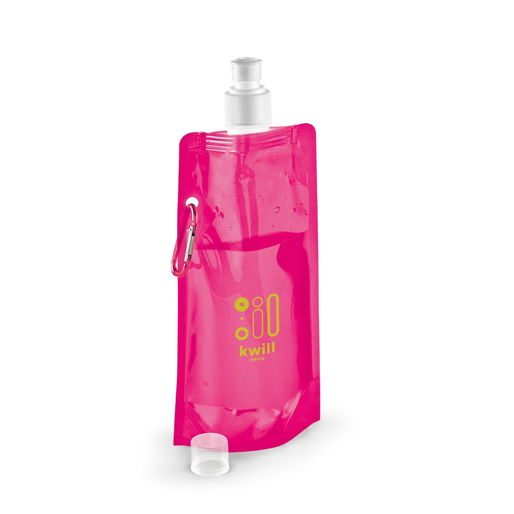 Kwill Foldable Sports Bottle with Carabiner Clip - 460ml
