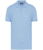 WK Designed to Work Anti-Bacterial Piqué Polo Shirt Sky Blue
