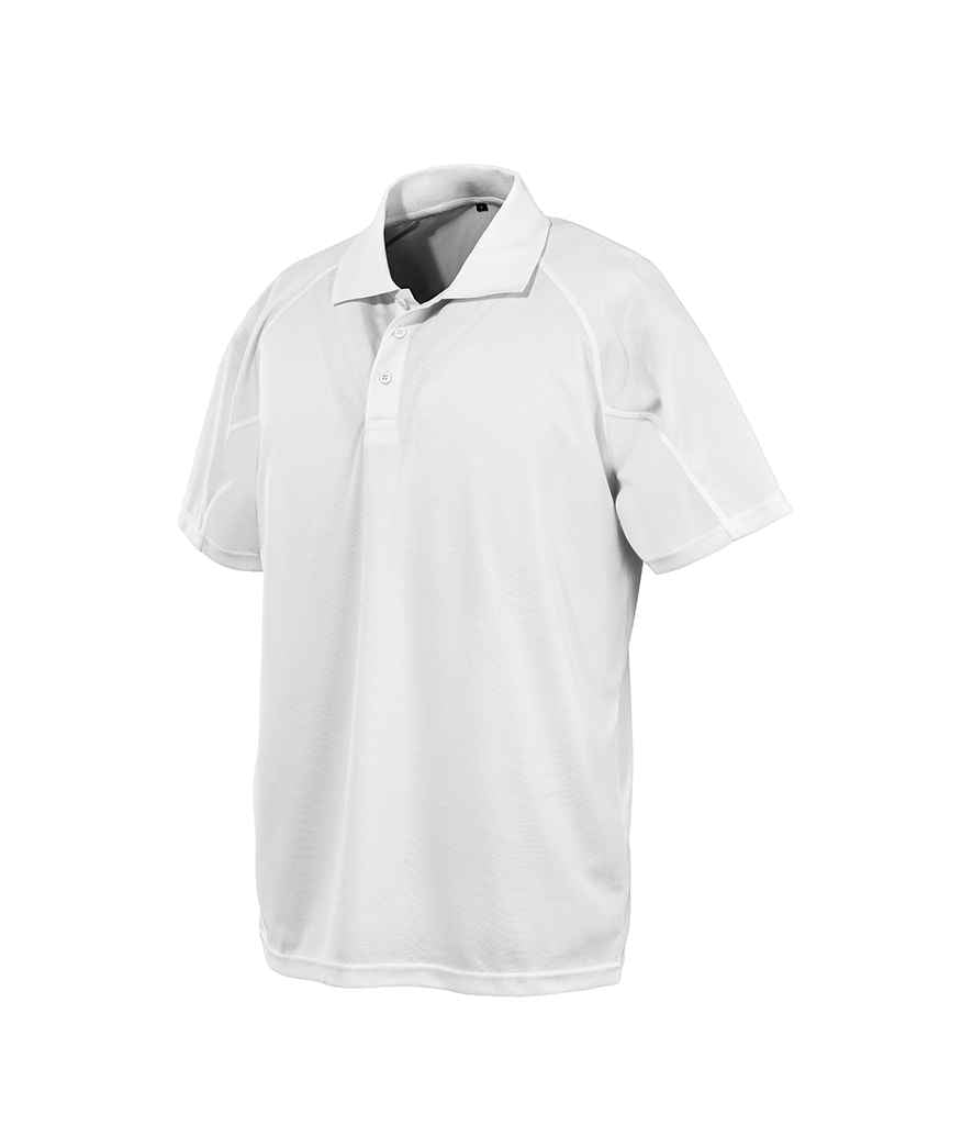 Spiro Impact Performance Aircool Polo Shirt White