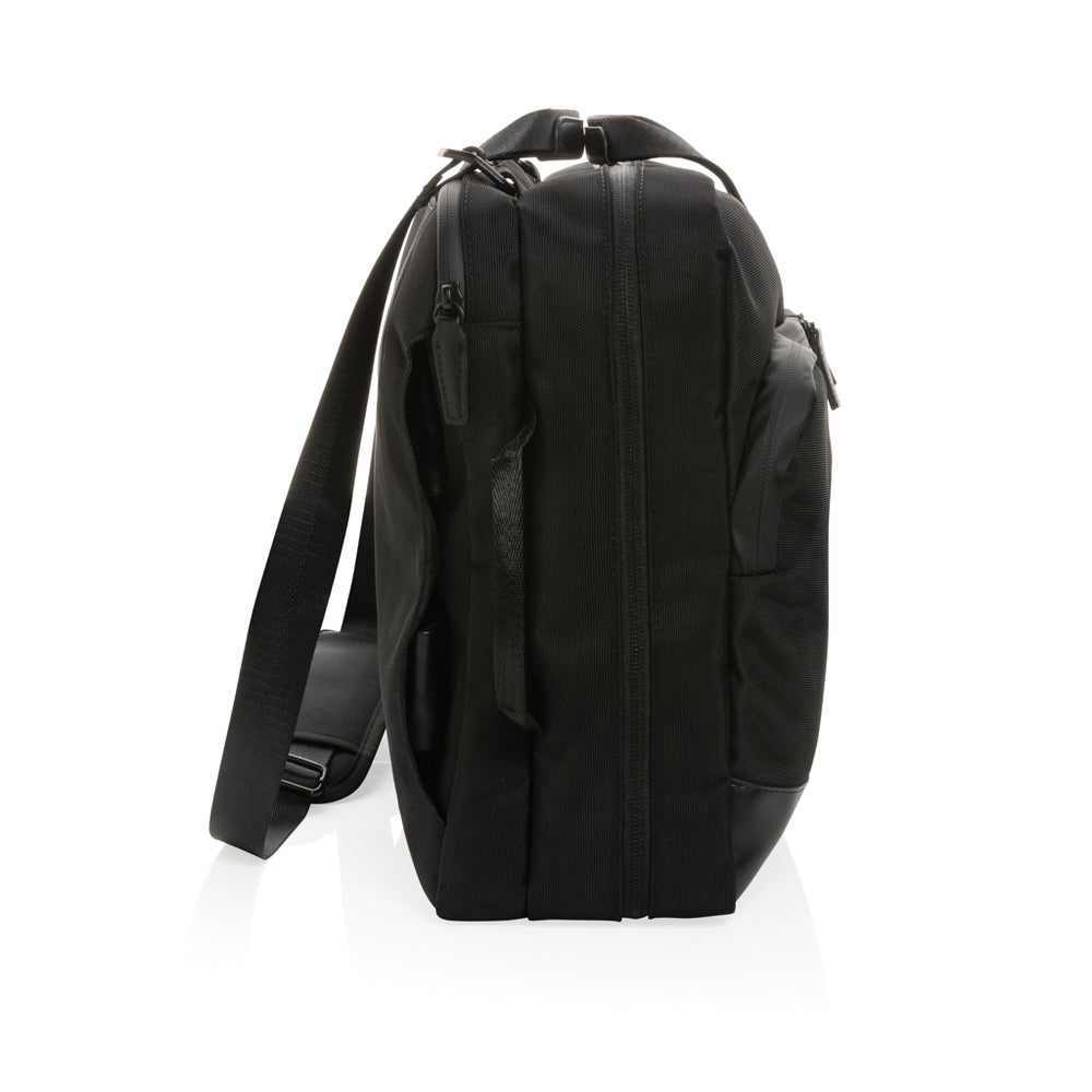 Branded Swiss Peak Aware™ executive 2-in-1 laptop backpack