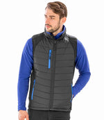 Result Genuine Recycled Compass Padded Gilet Black/Royal Blue