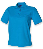Henbury Ladies Poly/Cotton Piqué Polo Shirt Sapphire Blue