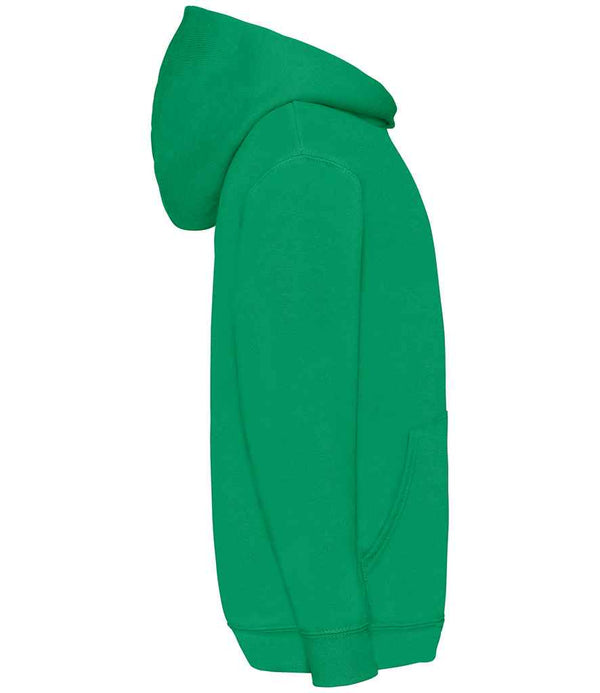 Fruit of the Loom Kids Classic Hooded Sweatshirt Kelly Green