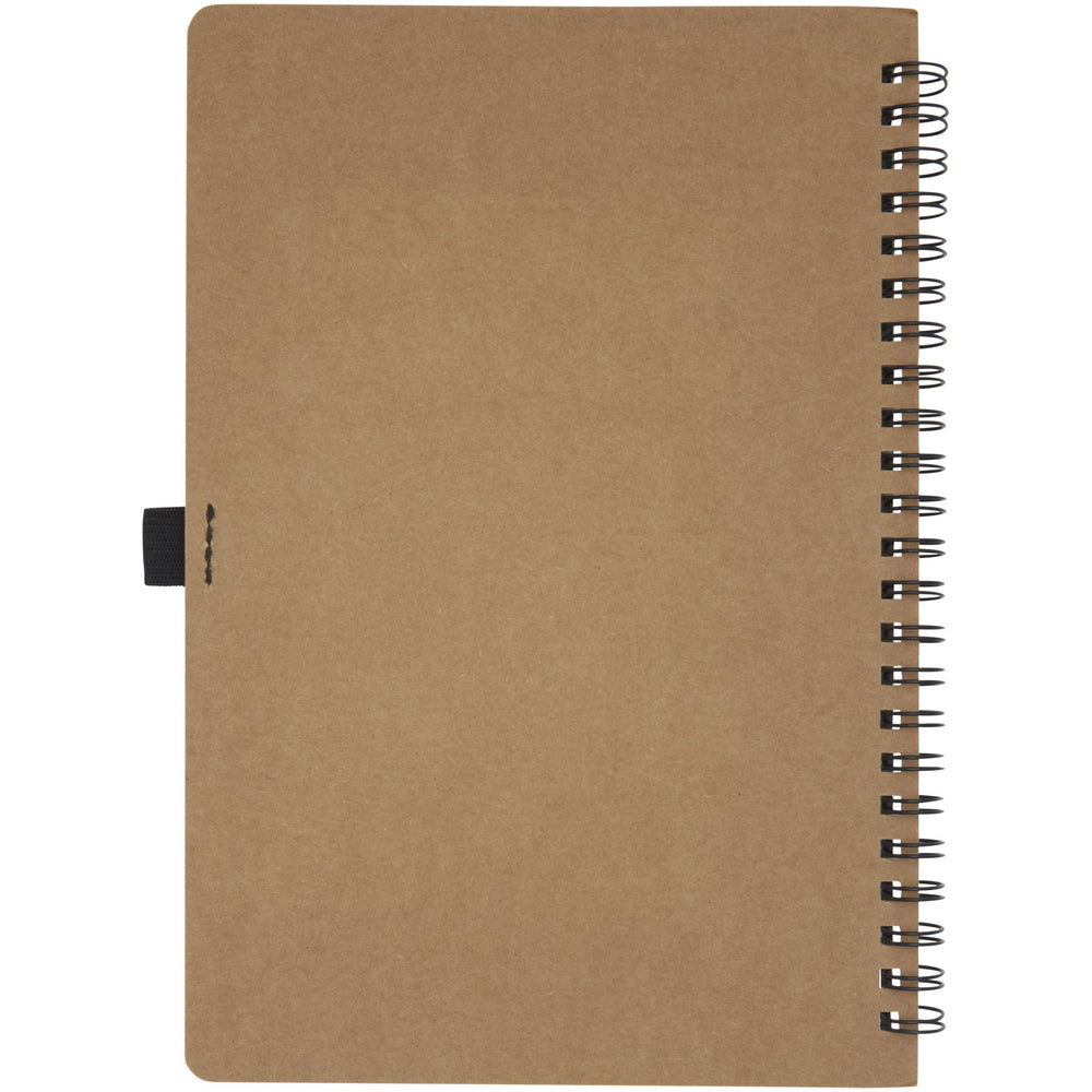 Cobble A5 wire-o recycled cardboard notebook with stone paper