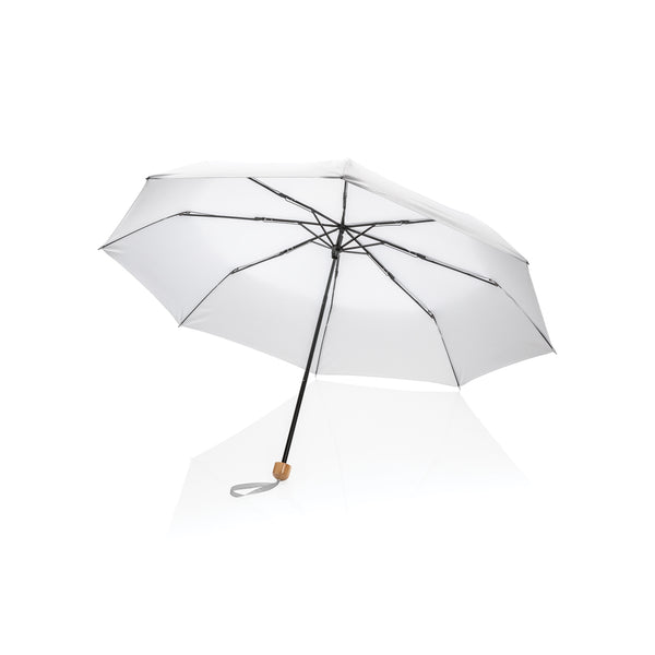 Branded 20.5" Impact AWARE™ RPET 190T Pongee bamboo mini umbrella