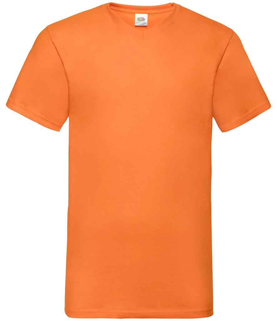 Fruit of the Loom V Neck Value T-Shirt Orange