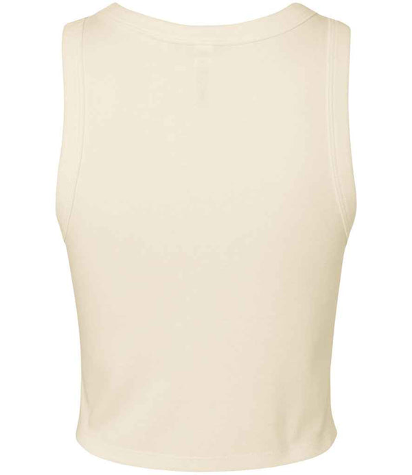 Bella Ladies Micro Rib Racer Tank Top Solid Natural Blend