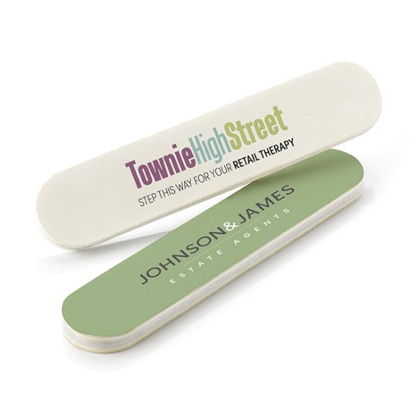 White Foam Backed Emery Board/Nail File (10cm)