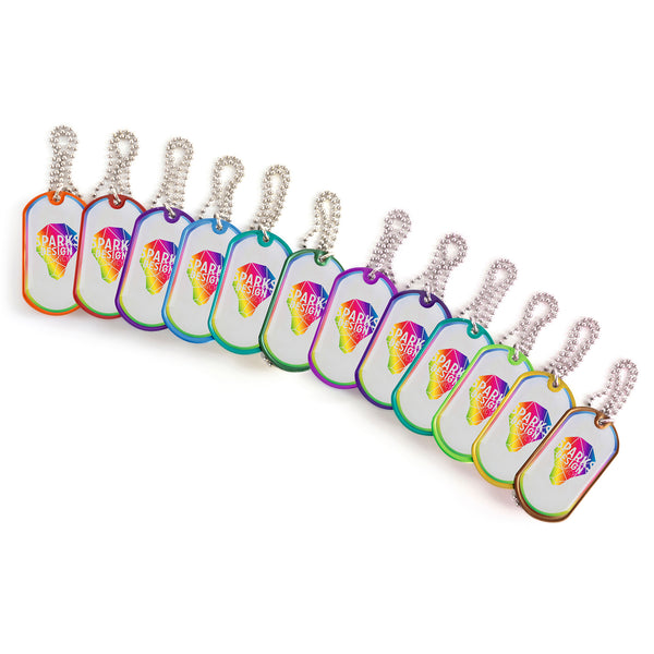 Metal Dog Tag on Ball Chain