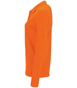 SOL'S Ladies Perfect Long Sleeve Piqué Polo Shirt Orange