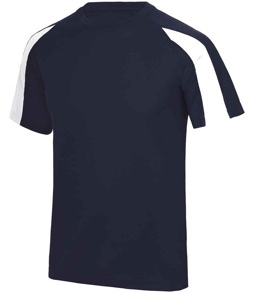 AWDis Cool Contrast Wicking T-Shirt French Navy/Arctic White
