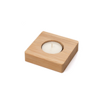 NATURAL Bamboo Candle Holder with Candle