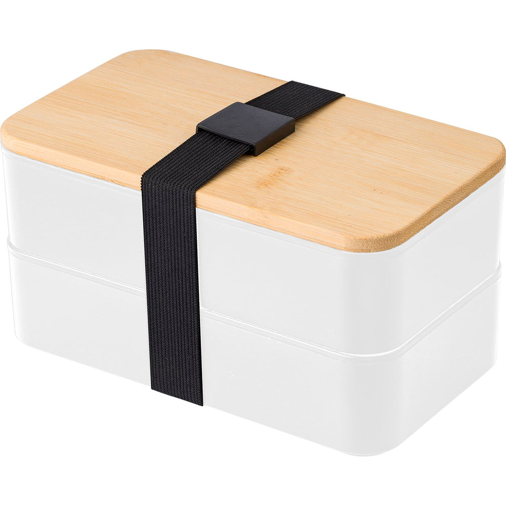 Branded Ruthern Double lunch box with Bamboo lid